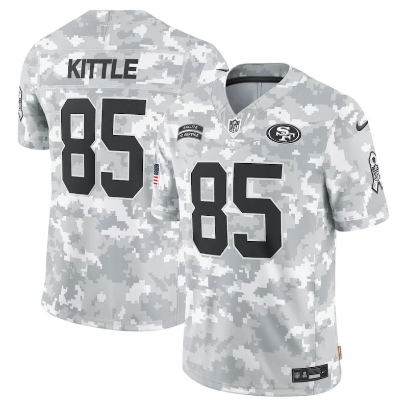 Men San Francisco 49ers #85 Kittle Nike Arctic Camo 2024 Salute to Service Limited NFL Jersey->san francisco 49ers->NFL Jersey